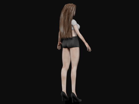 Cute pretty woman V27765 3D Модель