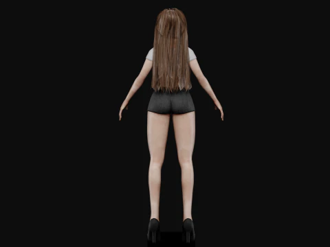 Cute pretty woman V27765 3D Model