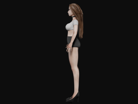 Cute pretty woman V27765 3D Модель