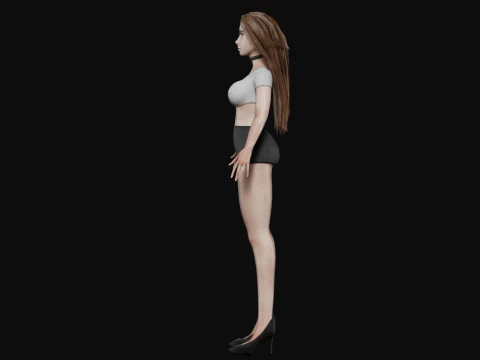 Cute pretty woman V27765 3D Model