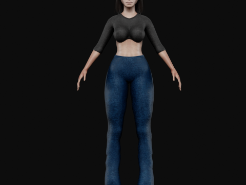 Cute sweet woman V26398 Modelo 3D