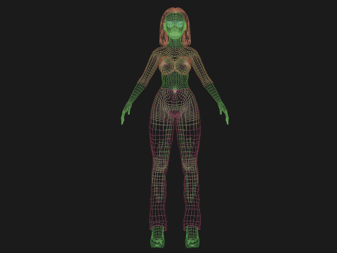 Cute sweet woman V26398 Modelo 3D