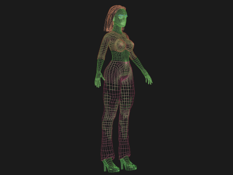 Cute sweet woman V26398 Modelo 3D