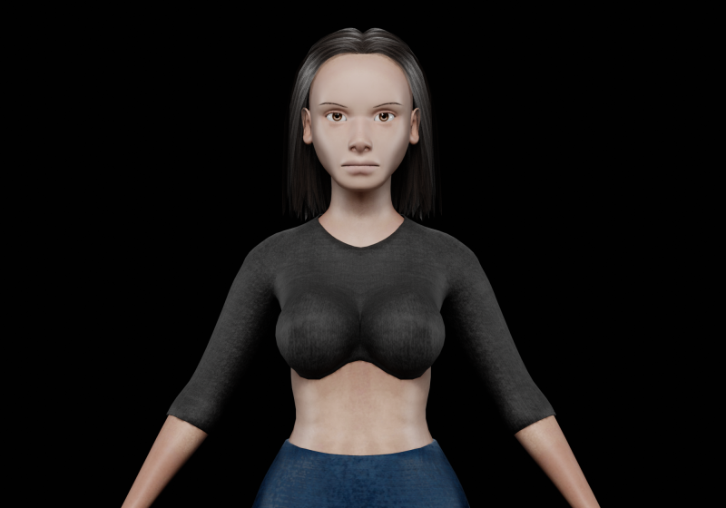 Cute sweet woman V26398 Modelo 3D .c4d .max .obj .3ds .fbx .stl .blend 