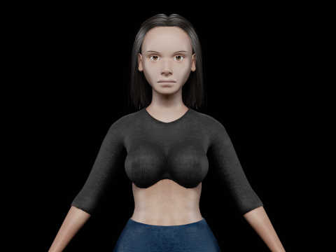 Cute sweet woman V26398 3D 모델