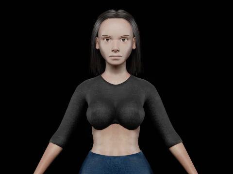 Cute sweet woman V26398 3D Model