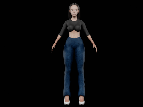 Cute sweet woman V26398 Modelo 3D