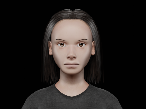 Cute sweet woman V26398 Modelo 3D