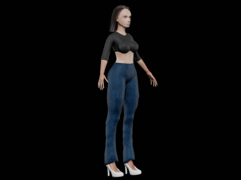 Cute sweet woman V26398 Modelo 3D