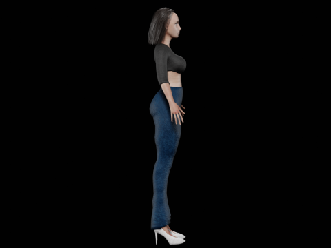Cute sweet woman V26398 Modelo 3D