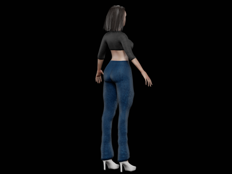 Cute sweet woman V26398 Modelo 3D