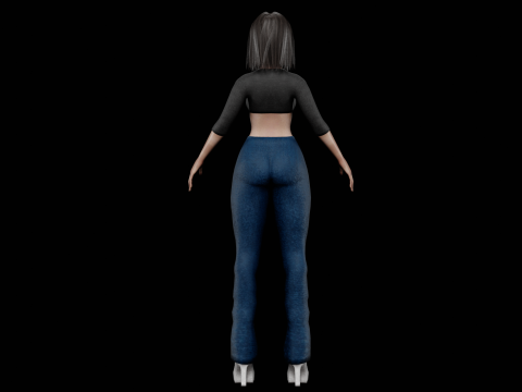 Cute sweet woman V26398 Modelo 3D