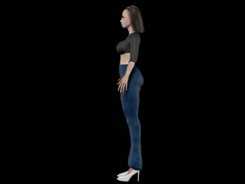 Cute sweet woman V26398 Modelo 3D