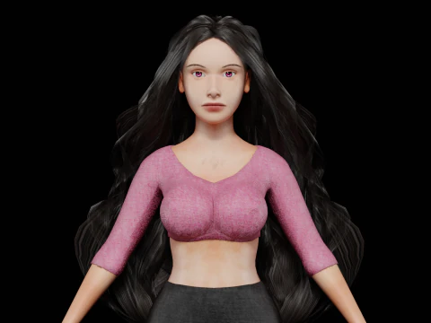 Cute teen woman V34101 3D Model