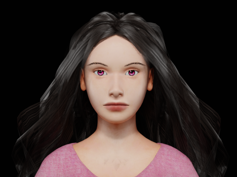 Cute teen woman V34101 3Dモデル