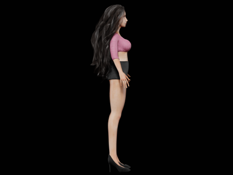 Cute teen woman V34101 3Dモデル
