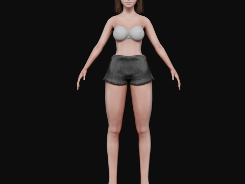 Cute young woman V25351 3D Model