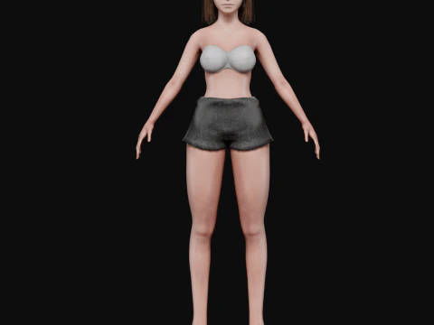 Cute young woman V25351 3D Model