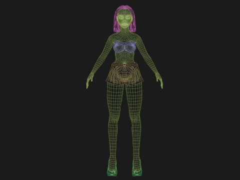 Cute young woman V25351 3D Model