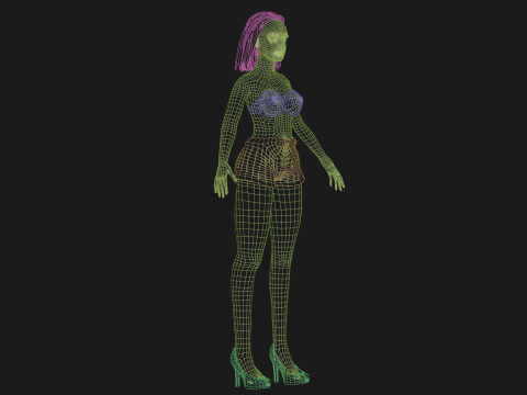 Cute young woman V25351 3D Model