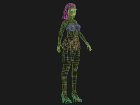 Cute young woman V25351 3D Model