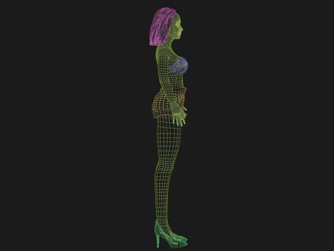 Cute young woman V25351 3D Model