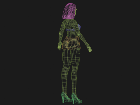 Cute young woman V25351 3D Model