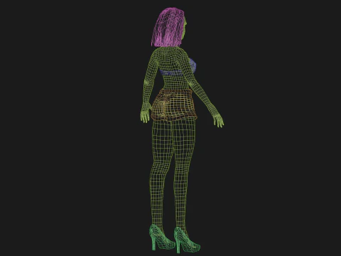 Cute young woman V25351 3D Model