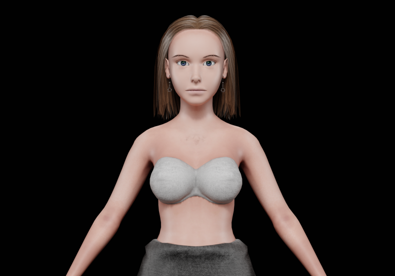 Cute young woman V25351 3D Model .c4d .max .obj .3ds .fbx .stl .blend 