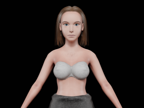 Cute young woman V25351 3D 모델