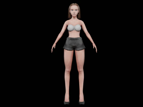 Cute young woman V25351 3D Model