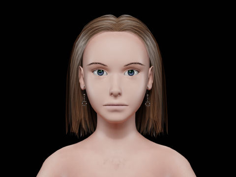 Cute young woman V25351 3D Model