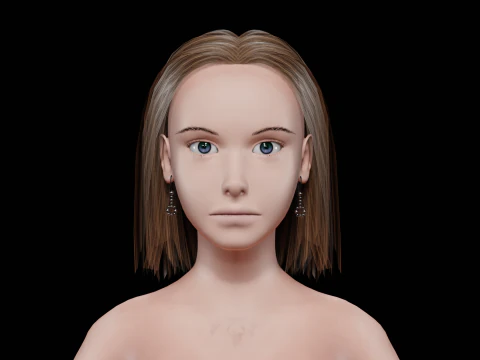 Cute young woman V25351 3D Model