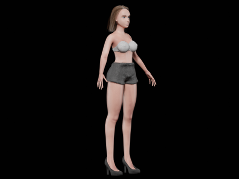 Cute young woman V25351 3D Model