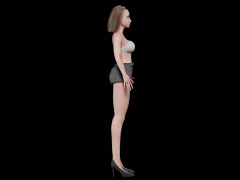 Cute young woman V25351 3D Model