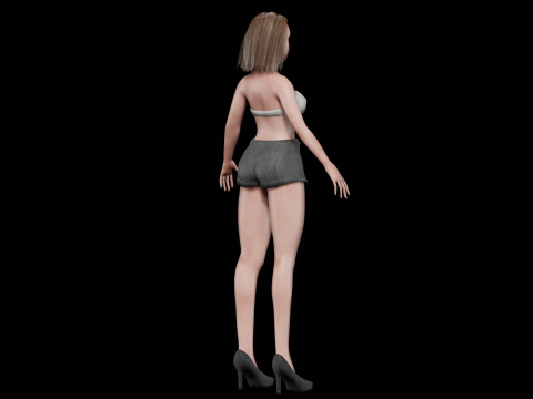 Cute young woman V25351 3D Model