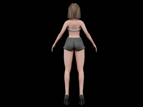 Cute young woman V25351 3D Model