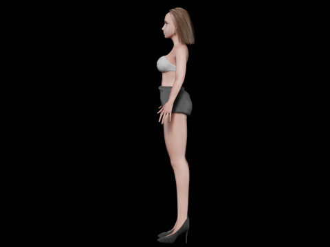 Cute young woman V25351 3D Model