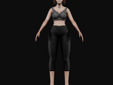 Pretty basic woman V26900 Modello 3D