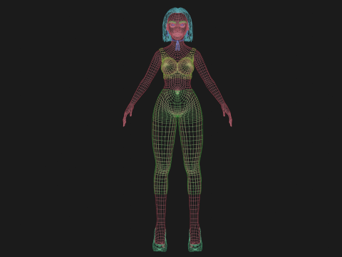 Pretty basic woman V26900 Modello 3D