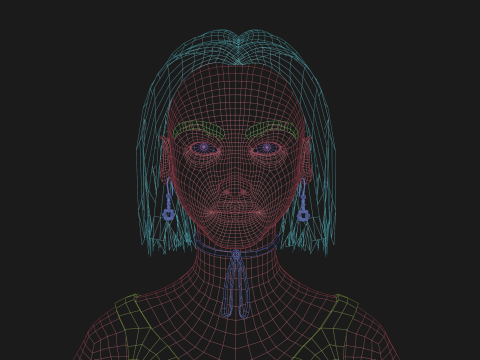 Pretty basic woman V26900 Modello 3D