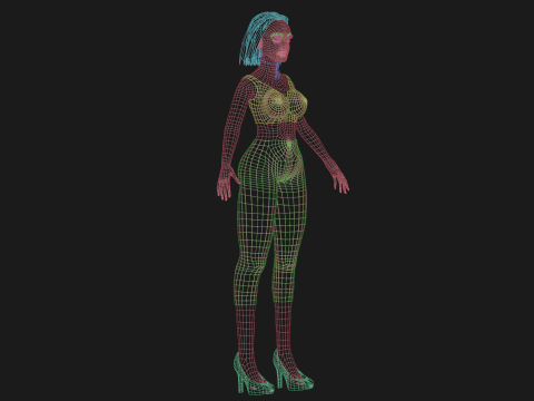 Pretty basic woman V26900 Modello 3D