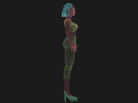 Pretty basic woman V26900 Modello 3D