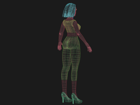 Pretty basic woman V26900 Modello 3D