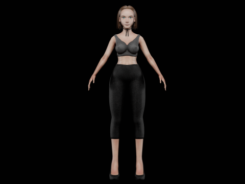 Pretty basic woman V26900 Modello 3D