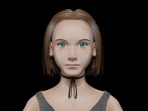 Pretty basic woman V26900 Modello 3D