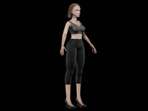Pretty basic woman V26900 Modello 3D