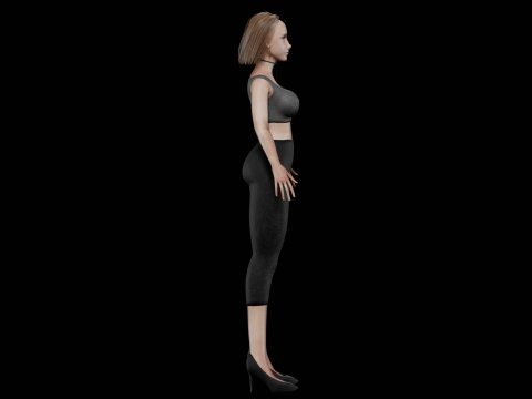 Pretty basic woman V26900 Modello 3D