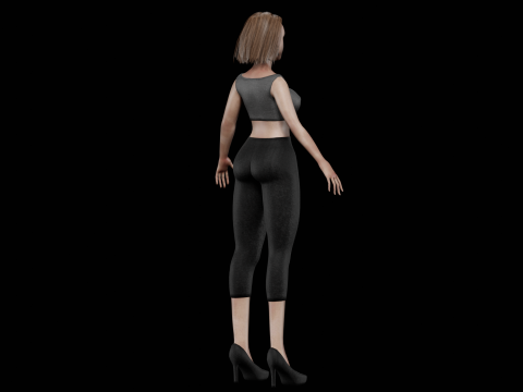 Pretty basic woman V26900 Modello 3D