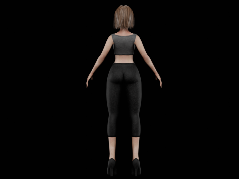 Pretty basic woman V26900 Modello 3D
